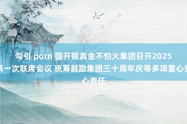 勾引 porn 国开锻真金不怕火集团召开2025年第一次联席会议 统筹鼓励集团三十周年庆等多项重心责任