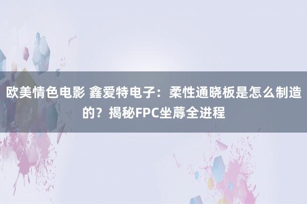 欧美情色电影 鑫爱特电子：柔性通晓板是怎么制造的？揭秘FPC坐蓐全进程