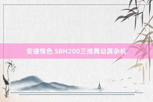 安捷情色 SBH200三维舞动羼杂机
