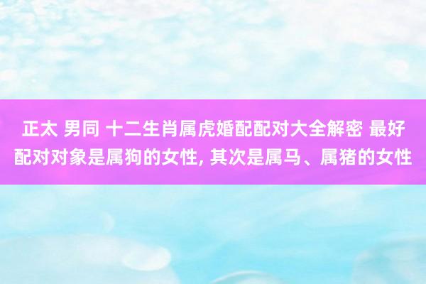 正太 男同 十二生肖属虎婚配配对大全解密 最好配对对象是属狗的女性, 其次是属马、属猪的女性